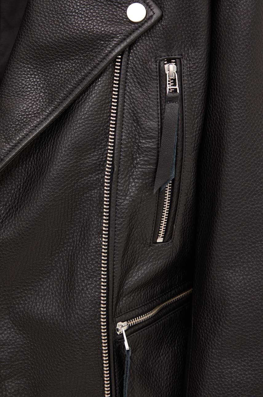 Δερμάτινo jacket Remain Biker Leather Jacket γυναικείο, χρώμα: μαύρο, 502123100 φωτογραφία