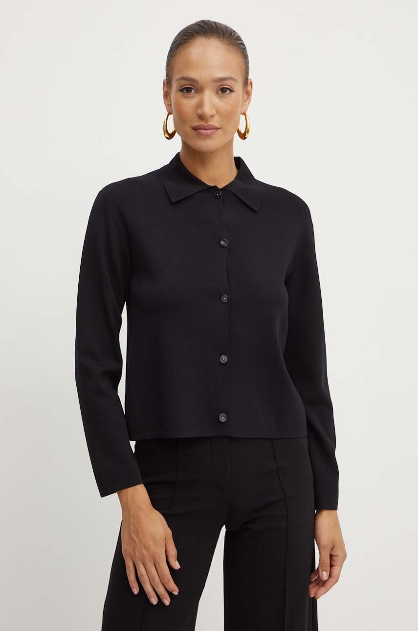 Max Mara Leisure cardigan femei, culoarea negru, light, 2426316017600