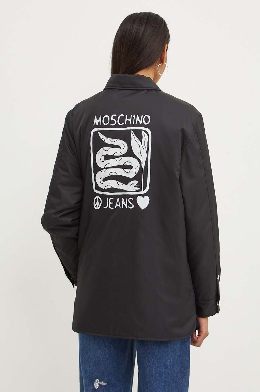 Moschino Jeans rövid kabát női, fekete, átmeneti, 0608.8217 termék 2. képe