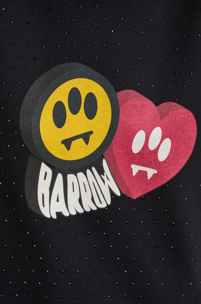 Βαμβακερή μπλούζα Barrow γυναικεία, χρώμα: μαύρο, F4BWWOSW110 φωτογραφία