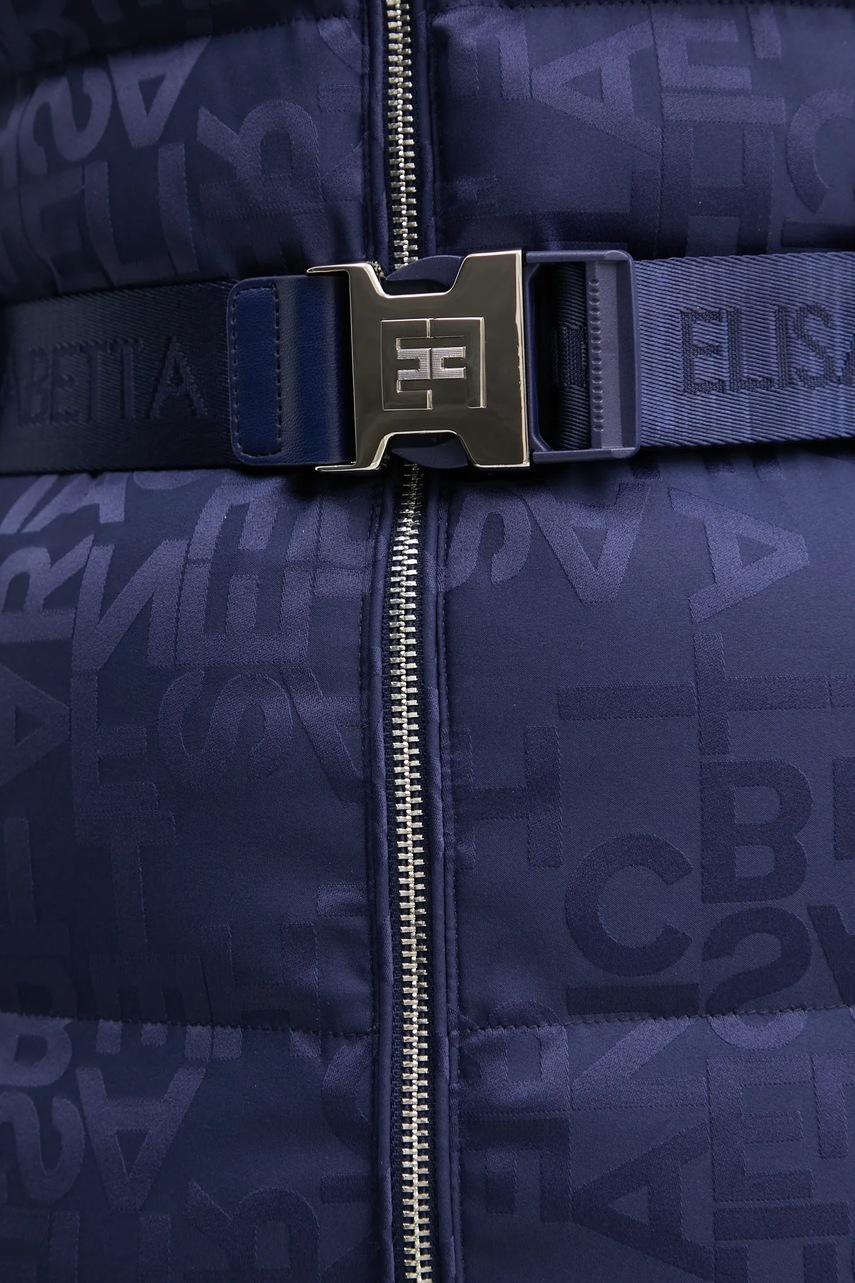 Куртка Elisabetta Franchi жіноча колір синій зимова PI71D46E2 