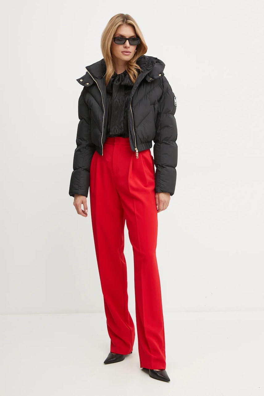 Куртка Elisabetta Franchi женская цвет чёрный зимняя oversize PI73D46E2 Куртка Elisabetta Franchi женская цвет чёрный зимняя oversize PI73D46E2