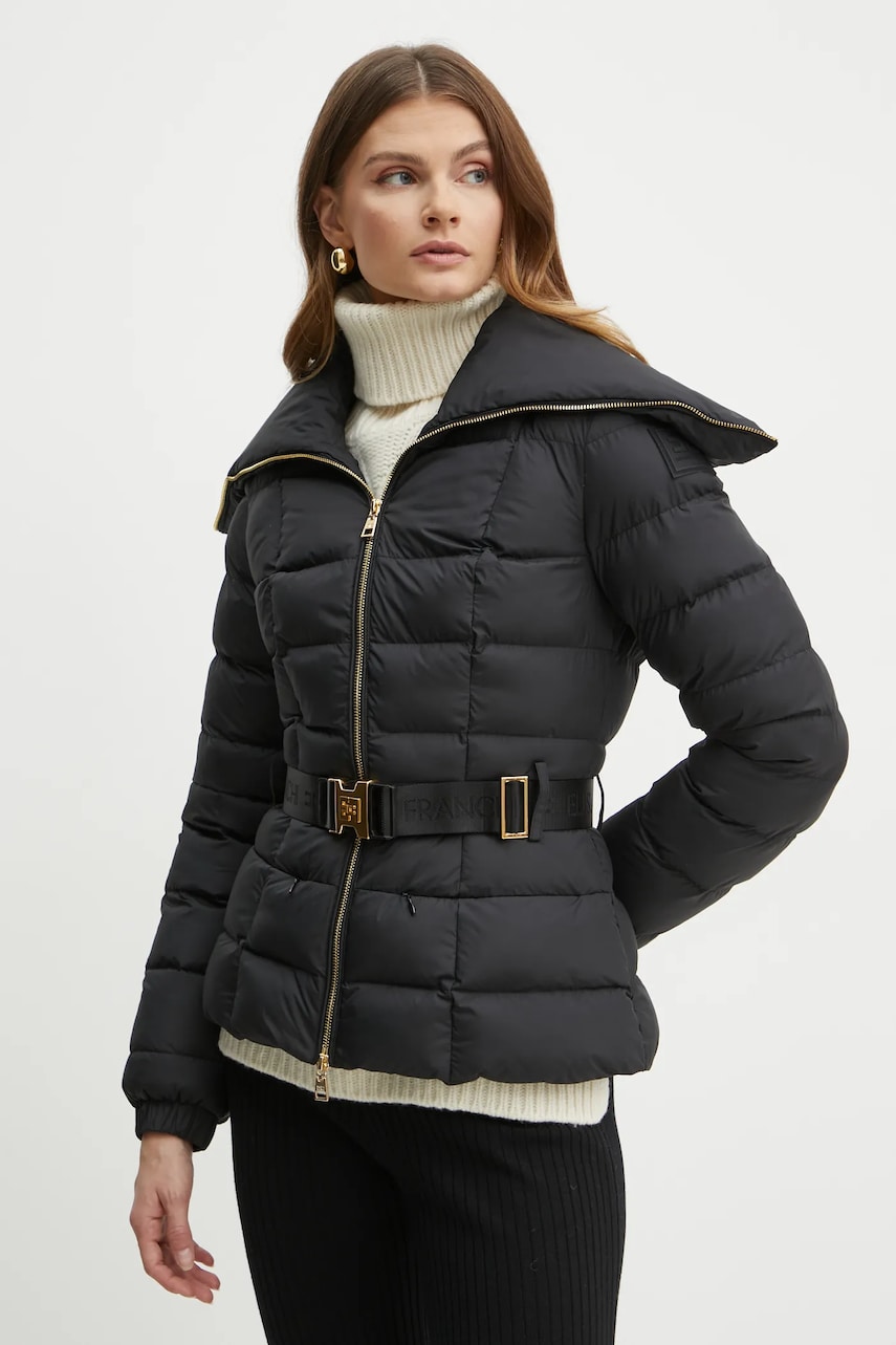 Elisabetta Franchi geaca femei, culoarea negru, de iarna, PI76D46E2 Elisabetta Franchi geaca femei, culoarea negru, de iarna, PI76D46E2