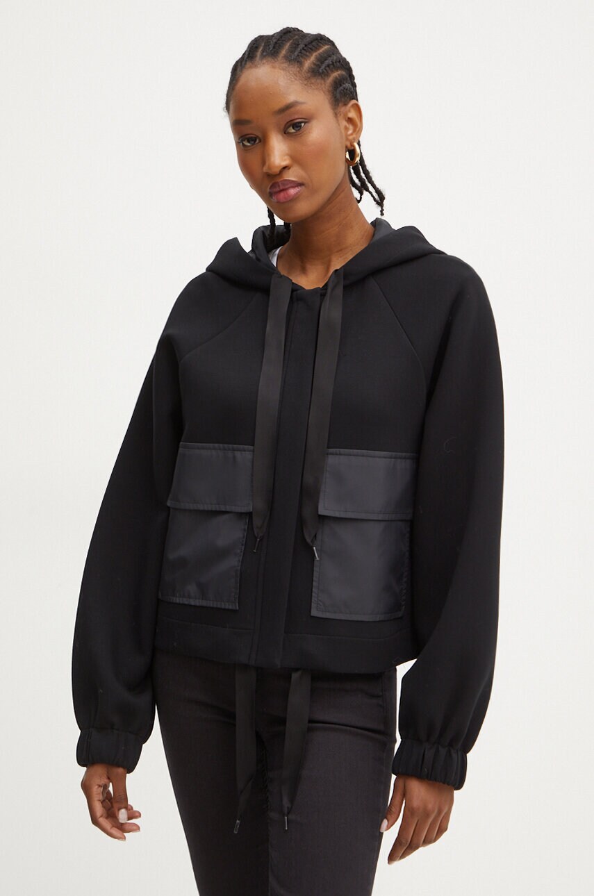 MAX&Co. geaca femei, culoarea negru, de tranzitie, 2426916012200