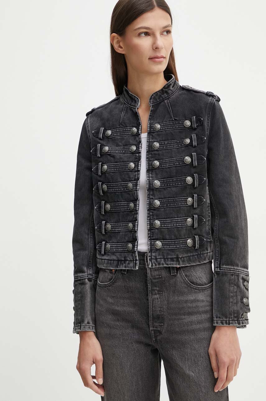 

Дънково яке The Kooples в черно преходен модел FBLO29030J, Черен