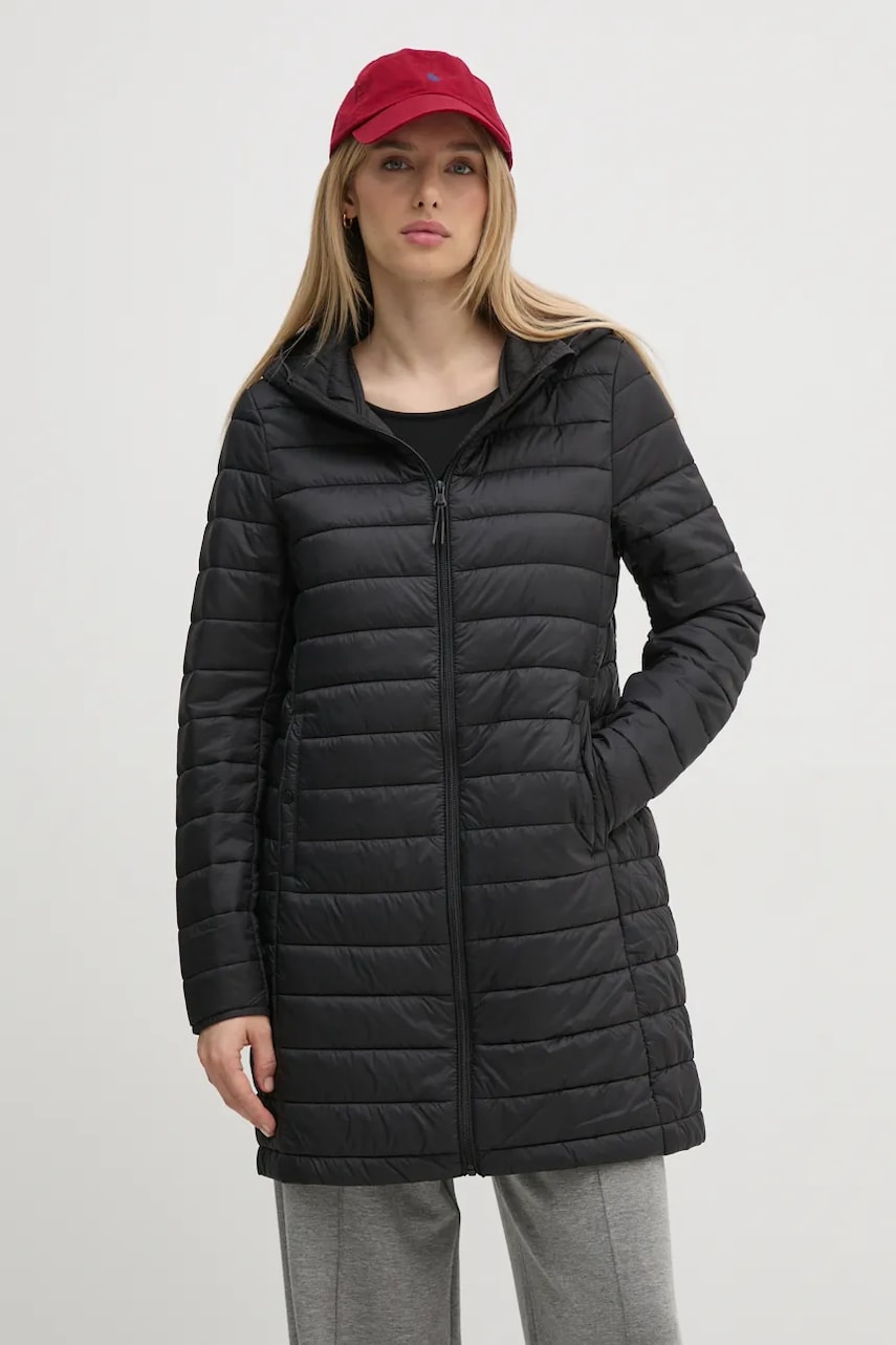 United Colors of Benetton geaca femei, culoarea negru, de iarna, 2TWDDN02Q