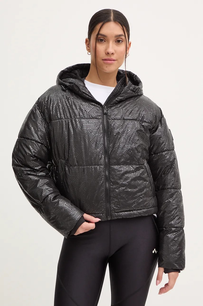 Dkny geacă femei, culoarea negru, de iarnă, DP4J9549 Dkny geacă femei, culoarea negru, de iarnă, DP4J9549