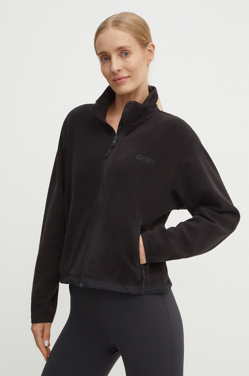 

Поларен суичър Dkny в черно с изчистен дизайн DP4J9484, Черен