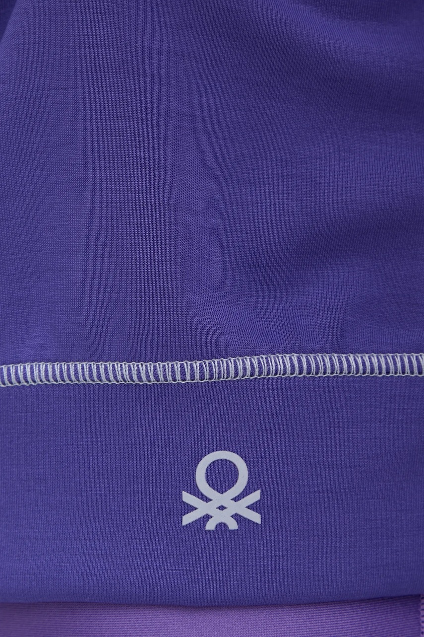 Μπλούζα United Colors of Benetton χρώμα: μοβ, 3JLC3M06H φωτογραφία