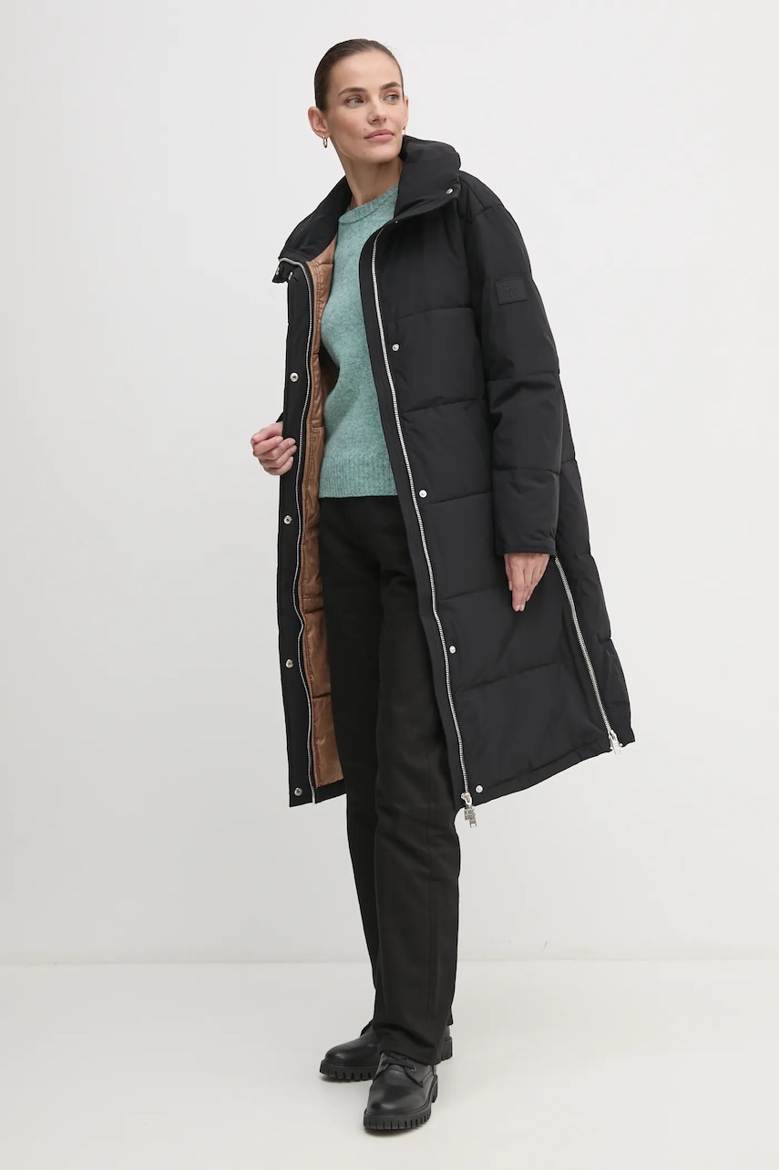 Dkny geaca femei, culoarea negru, de iarna, D2G4A178 Dkny geaca femei, culoarea negru, de iarna, D2G4A178