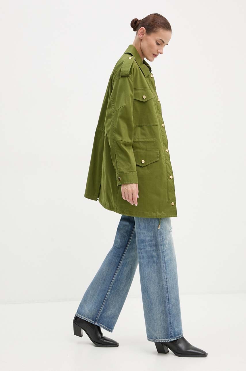 MICHAEL Michael Kors geaca femei, culoarea verde, de tranzitie, MT420FB3X6