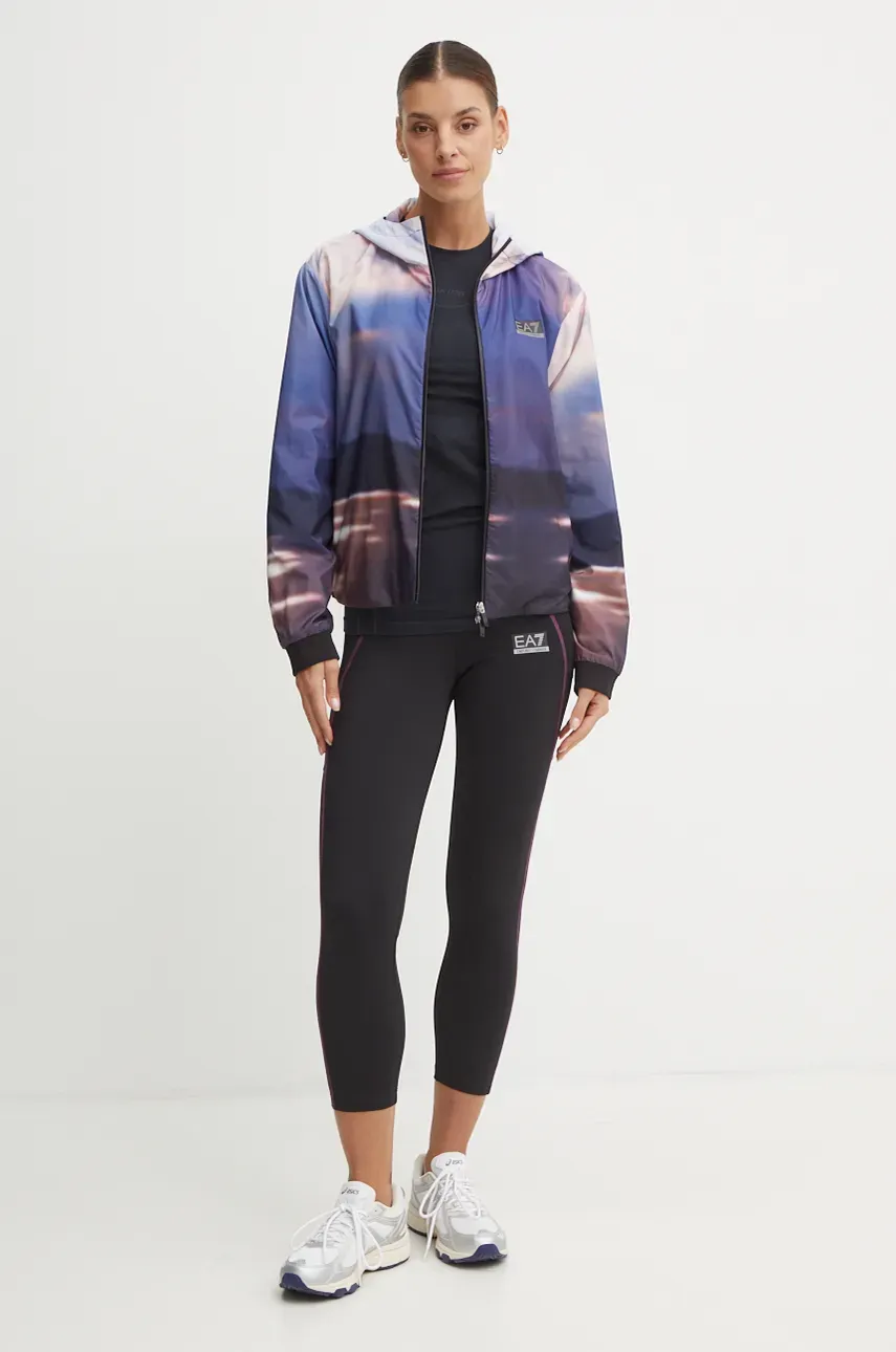 Куртка для тренировок EA7 Emporio Armani цвет фиолетовый переходная TNP6Z.6DTB02 Куртка для тренировок EA7 Emporio Armani цвет фиолетовый переходная TNP6Z.6DTB02