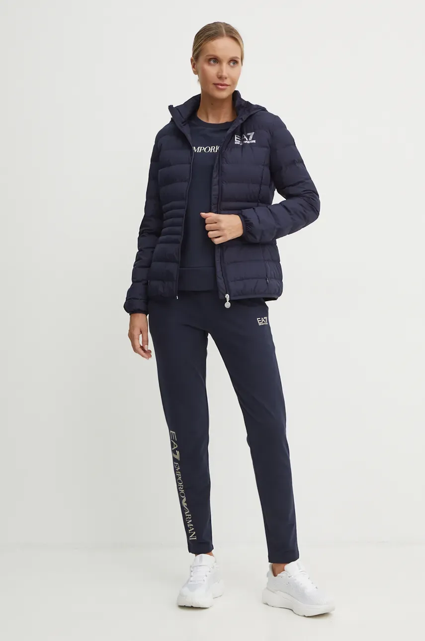 Куртка EA7 Emporio Armani женская цвет синий переходная TNF8Z.8NTB23 Куртка EA7 Emporio Armani женская цвет синий переходная TNF8Z.8NTB23