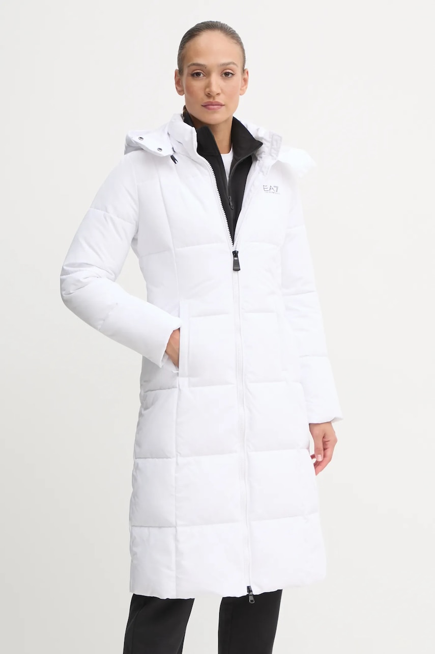 EA7 Emporio Armani geaca femei, culoarea alb, de iarna, TN8AZ.6DTL01