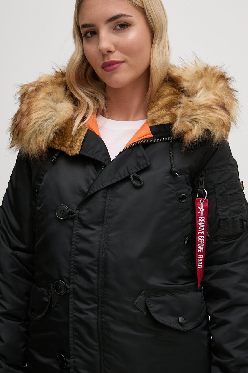 Куртка Alpha Industries N-3B VF 59 Wmn жіноча колір чорний зимова 113007 