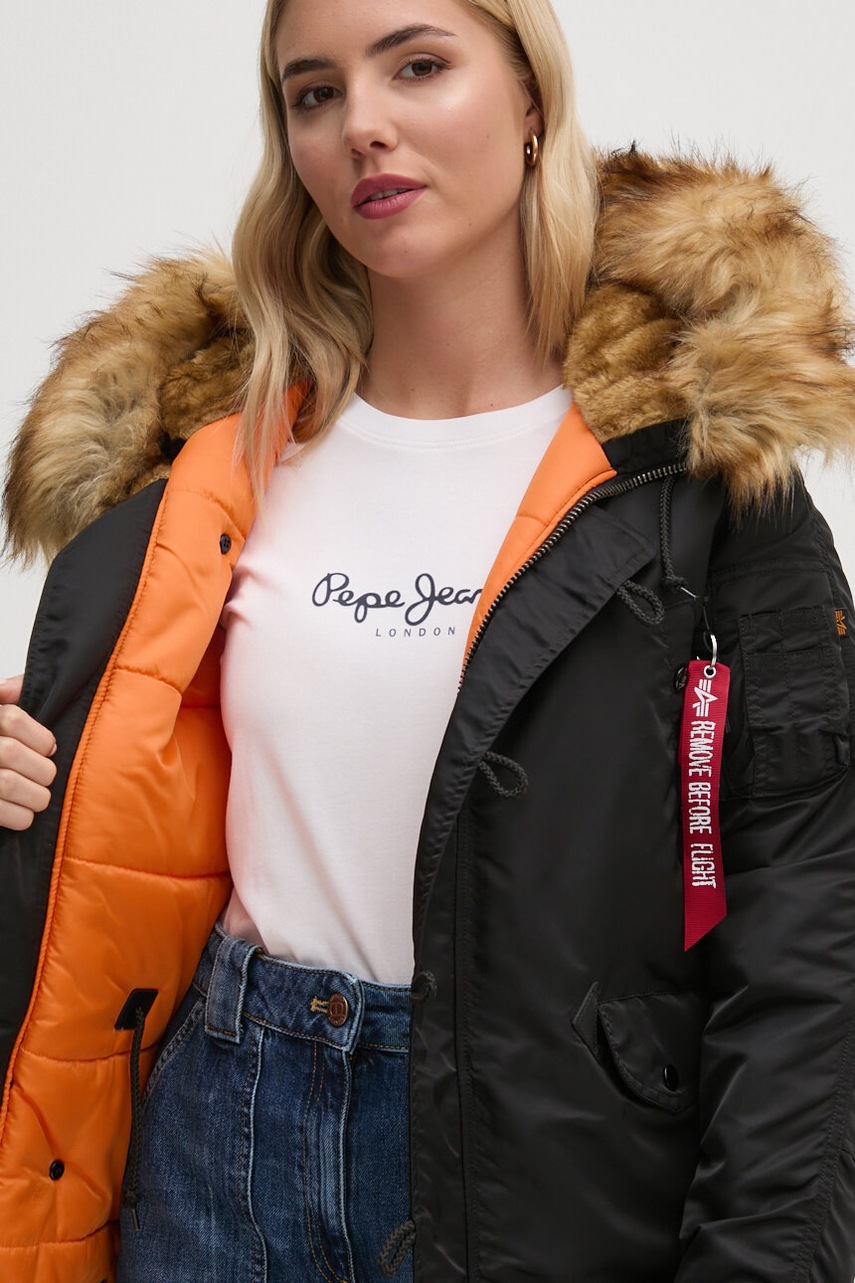 Куртка Alpha Industries N-3B VF 59 Wmn жіноча колір чорний зимова 113007 