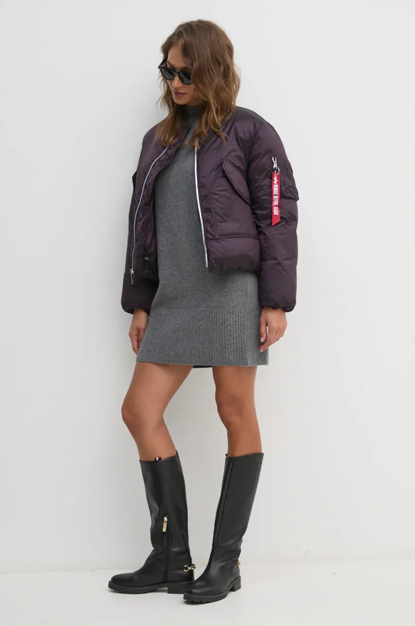 Куртка Alpha Industries женская цвет фиолетовый зимняя oversize 148004 Куртка Alpha Industries женская цвет фиолетовый зимняя oversize 148004