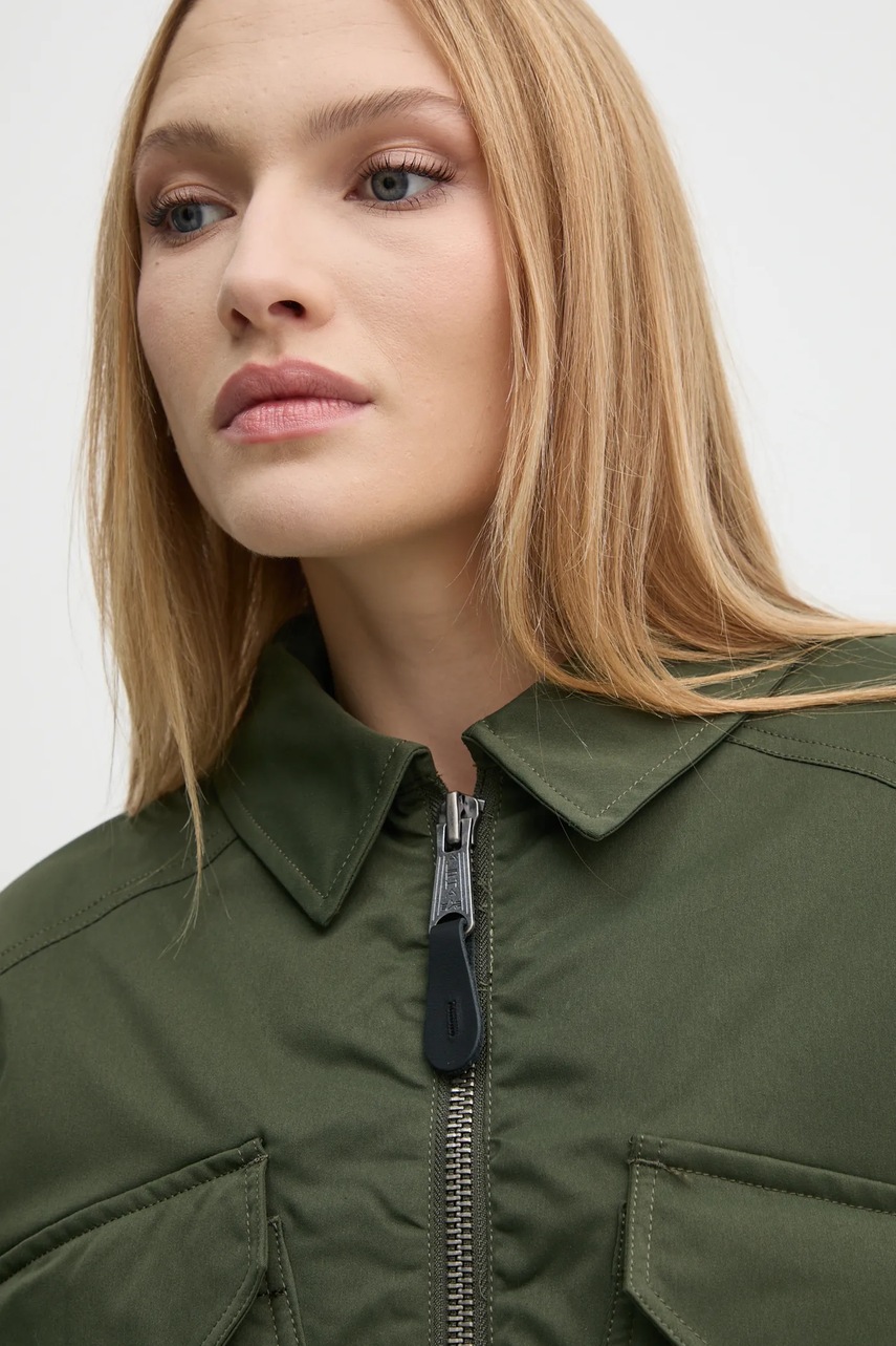 Куртка Alpha Industries жіноча колір зелений зимова oversize 148011 