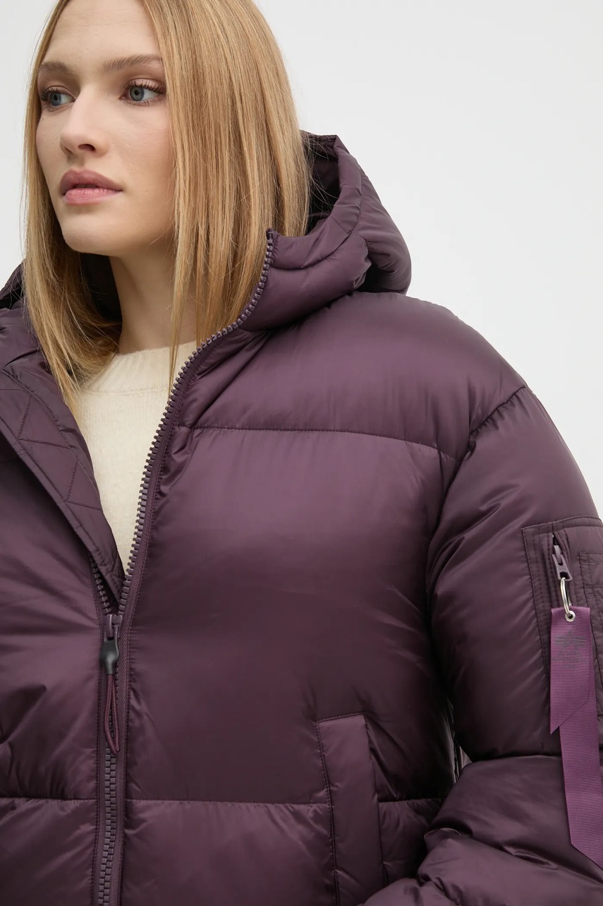 Куртка Alpha Industries жіноча колір фіолетовий зимова 148006 