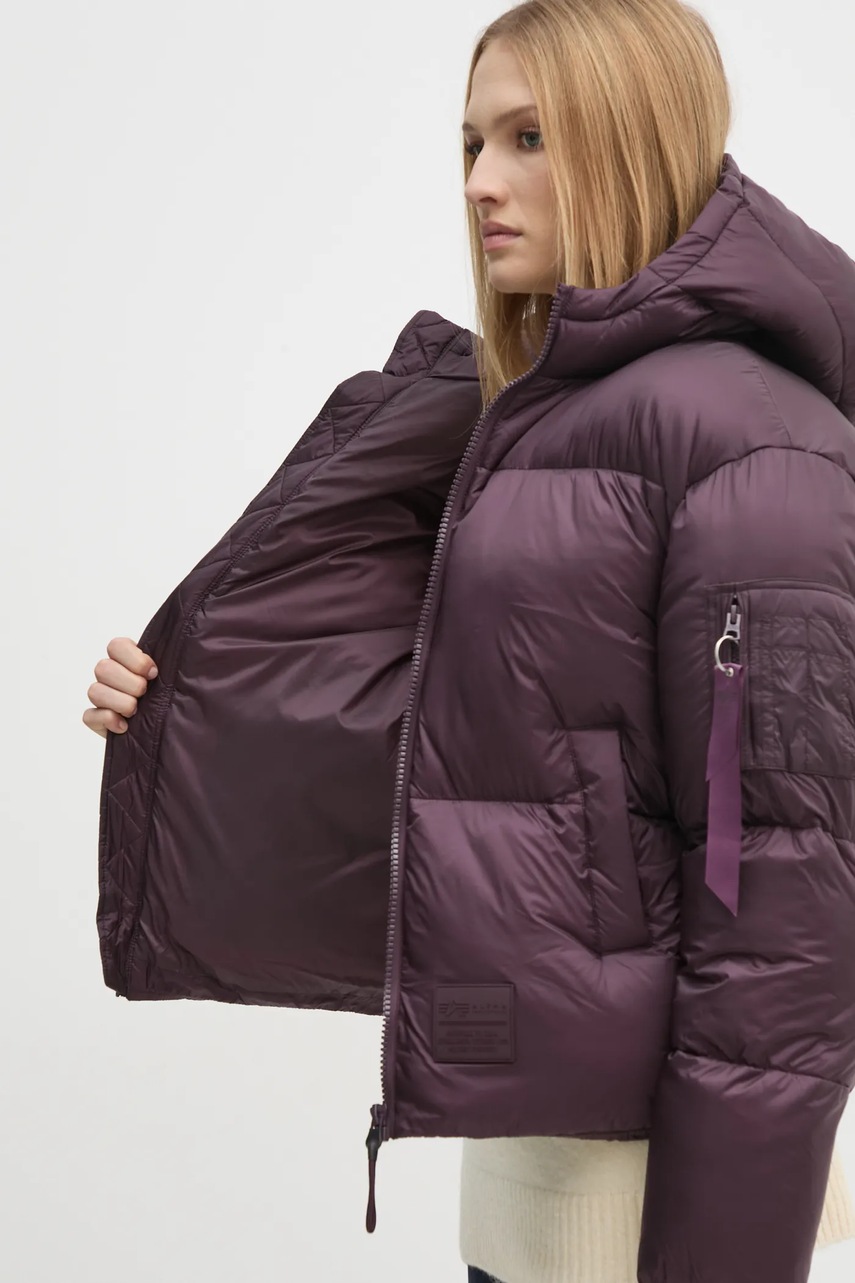 Куртка Alpha Industries жіноча колір фіолетовий зимова 148006 