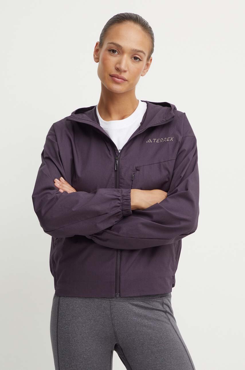 Μπουφάν adidas TERREX Xperior χρώμα: μοβ, IW3820 φωτογραφία