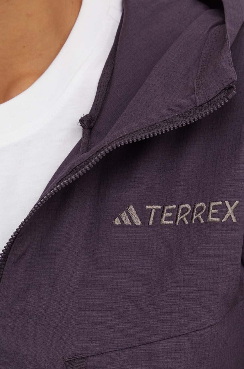 Μπουφάν adidas TERREX Xperior χρώμα: μοβ, IW3820 φωτογραφία