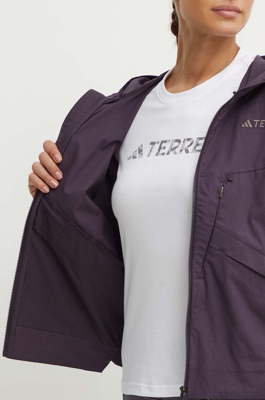 Μπουφάν adidas TERREX Xperior χρώμα: μοβ, IW3820 φωτογραφία