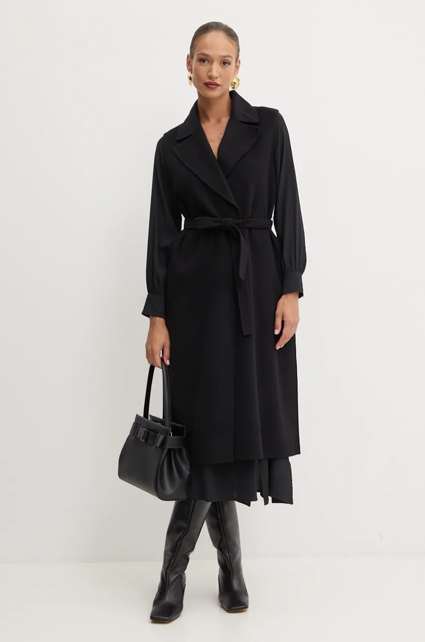 Marella vesta de lana culoarea negru, de tranzitie, 2423276011200