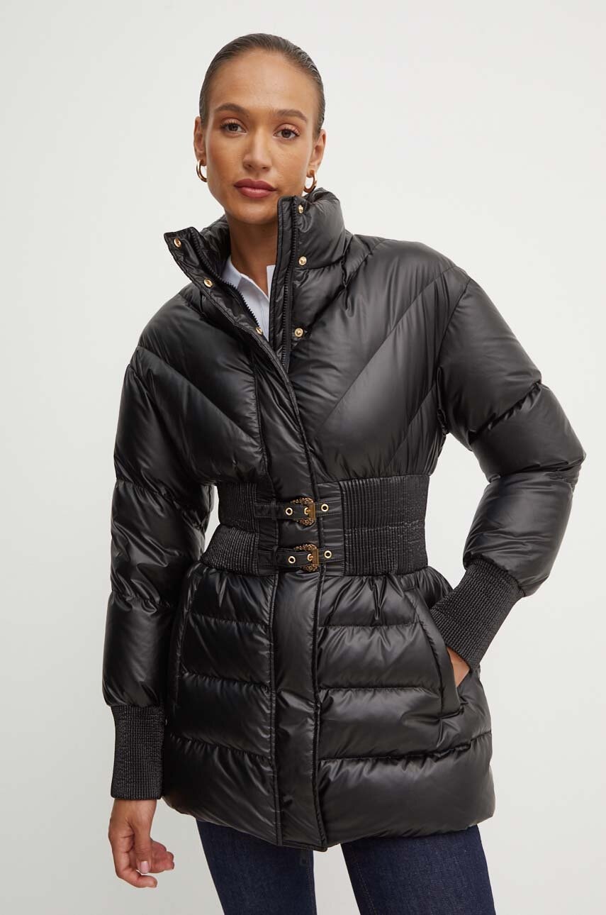 Versace Jeans Couture geaca de puf femei, culoarea negru, de iarna, 77HAUD15 CQ06D Versace Jeans Couture geaca de puf femei, culoarea negru, de iarna, 77HAUD15 CQ06D