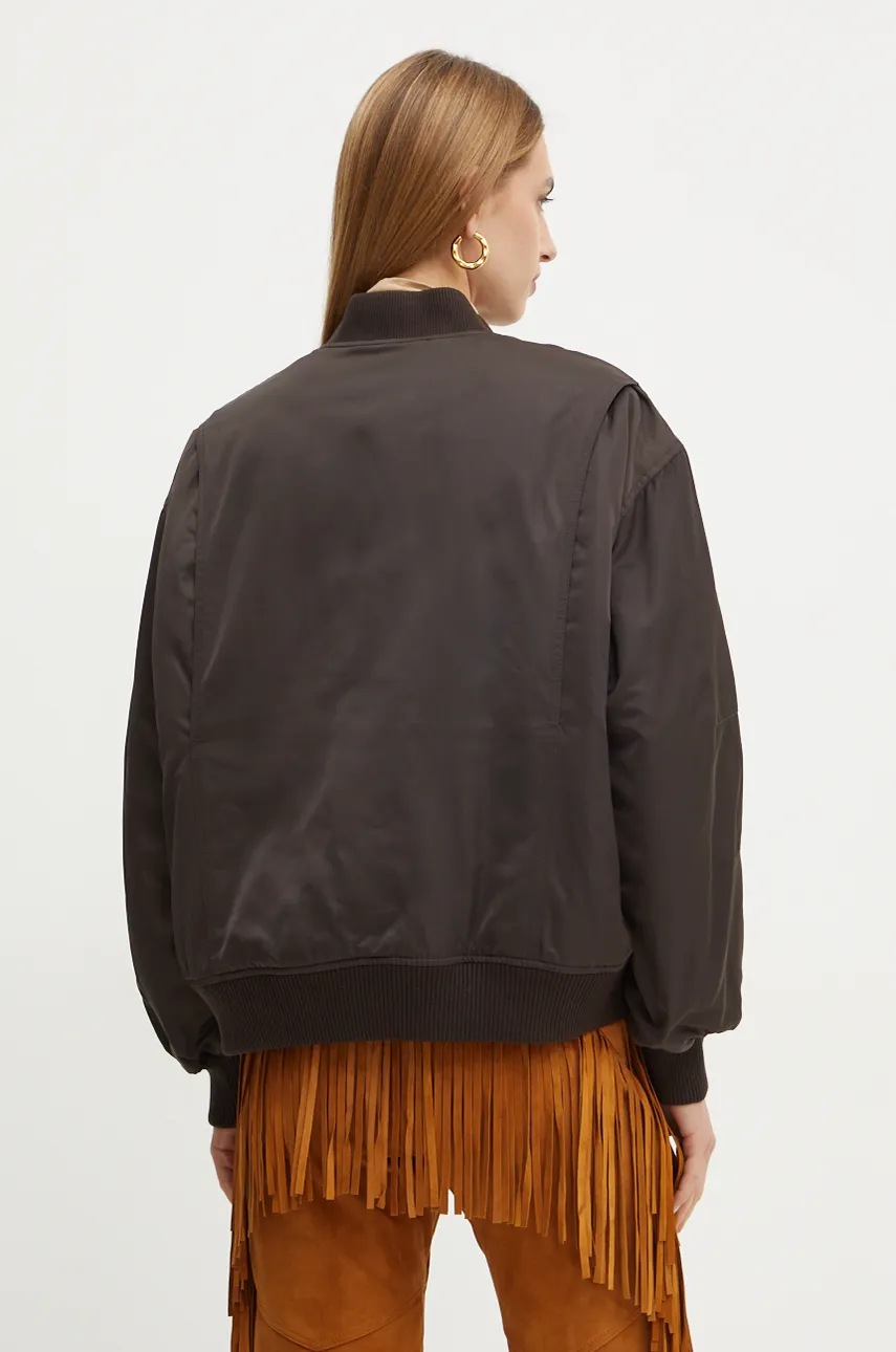Ivy Oak bomber dzseki női, barna, átmeneti, oversize, IO119104 termék 2. képe