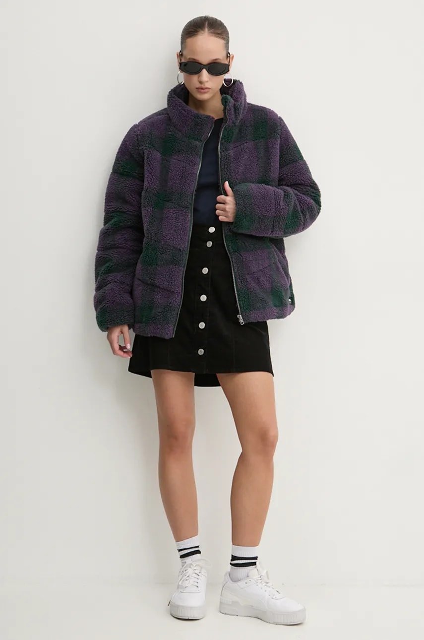 Vans geaca femei, culoarea violet, de tranzitie, VN000JU42LN1