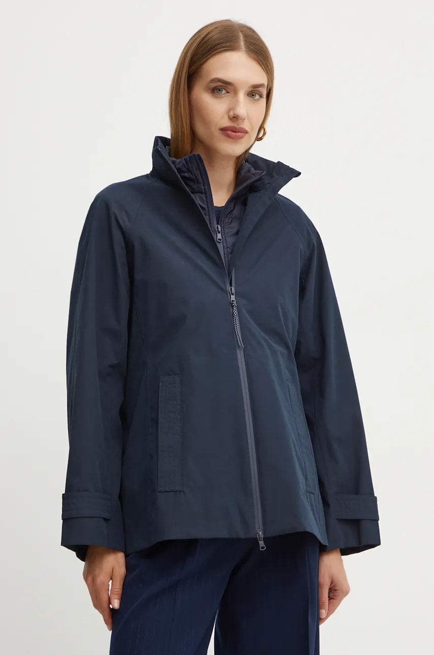 Max Mara Leisure geaca femei, culoarea albastru marin, de tranzitie, 2426036028600 Max Mara Leisure geaca femei, culoarea albastru marin, de tranzitie, 2426036028600