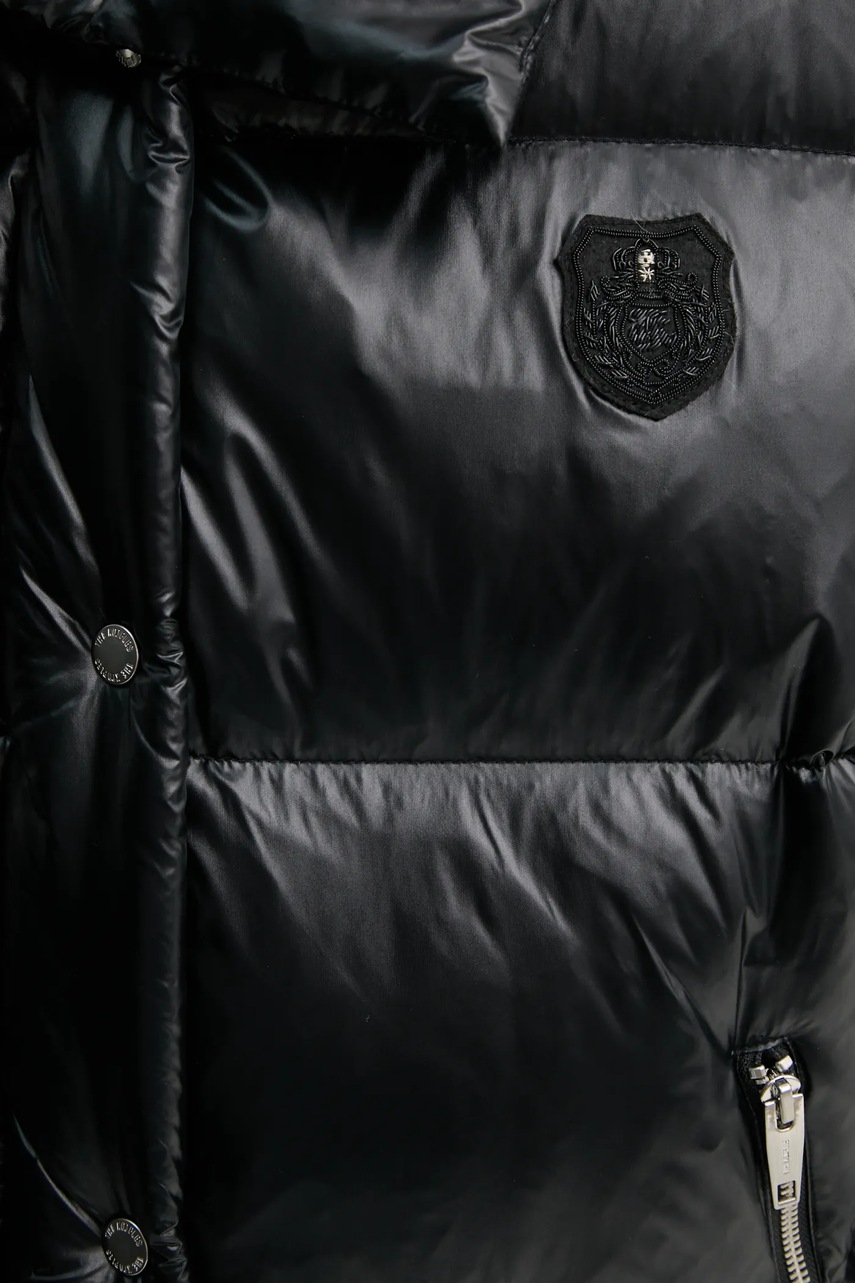 Пухова куртка The Kooples жіноча колір чорний зимова oversize FDOU29000K 