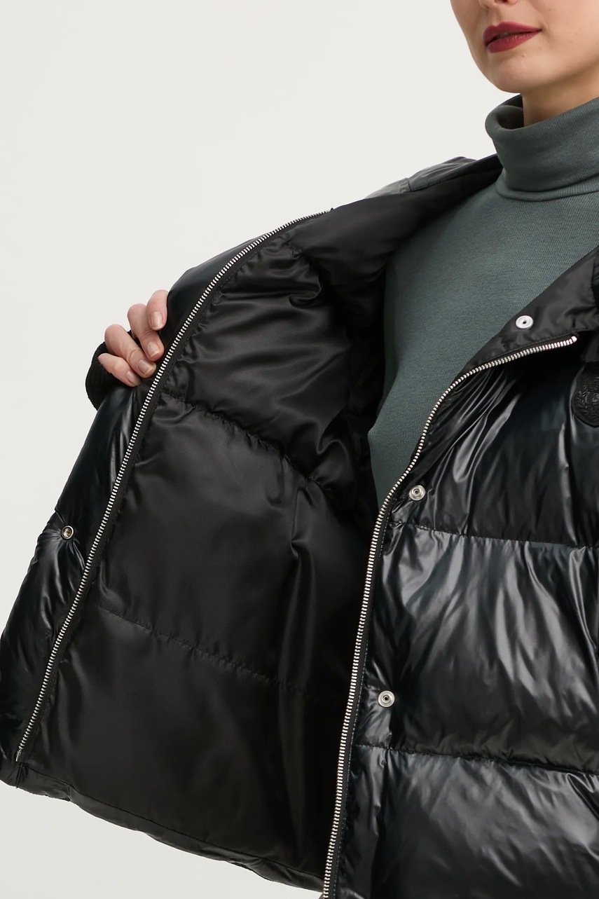 Пухова куртка The Kooples жіноча колір чорний зимова oversize FDOU29000K 
