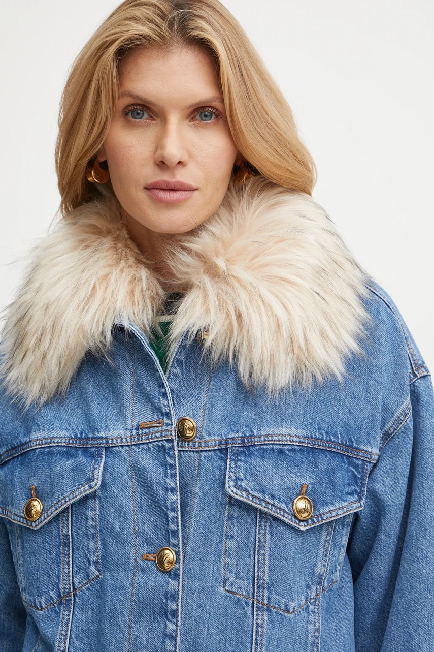 Τζιν μπουφάν Luisa Spagnoli SCIALUPPA χρώμα: μπλε, 541266 φωτογραφία