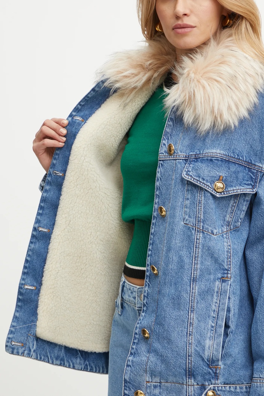 Τζιν μπουφάν Luisa Spagnoli SCIALUPPA χρώμα: μπλε, 541266 φωτογραφία