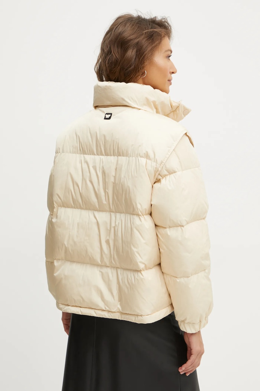 Пухова куртка Weekend Max Mara жіноча колір бежевий зимова 2425486062600 