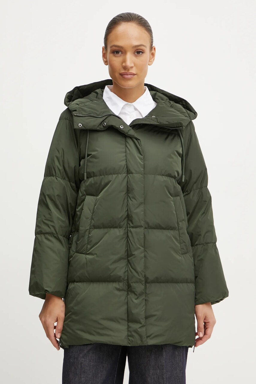 Weekend Max Mara geaca femei, culoarea verde, de iarna, 2425496042600 Weekend Max Mara geaca femei, culoarea verde, de iarna, 2425496042600