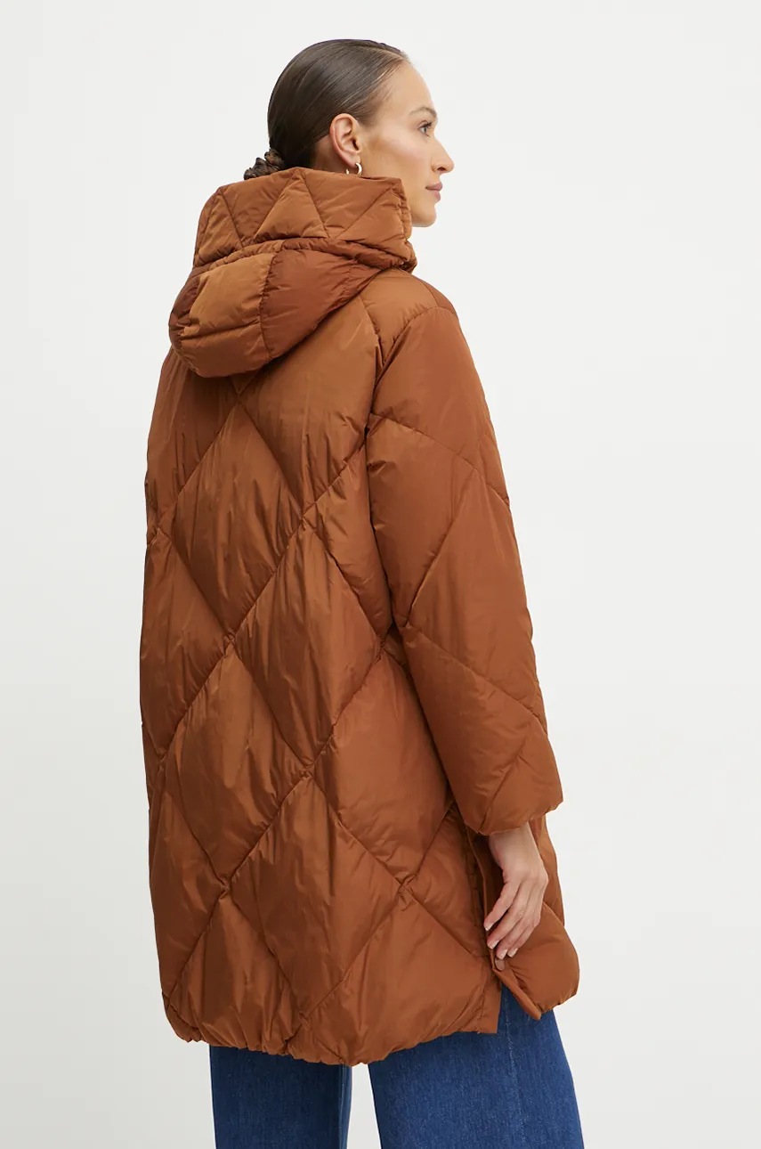 Пухова куртка Weekend Max Mara жіноча колір коричневий зимова 2425496092600 