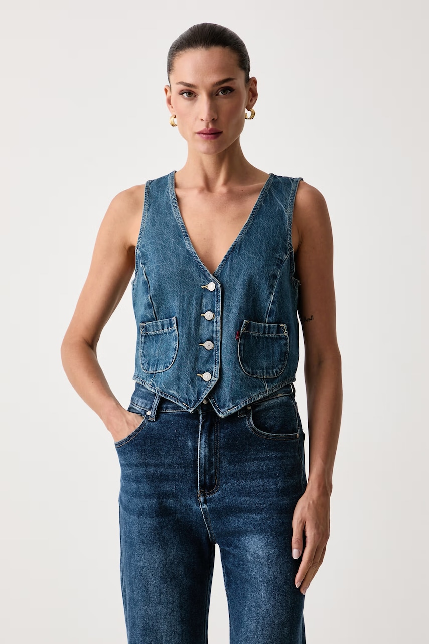 Levi's kamizelka damska jeansowa TAILORED DENIM