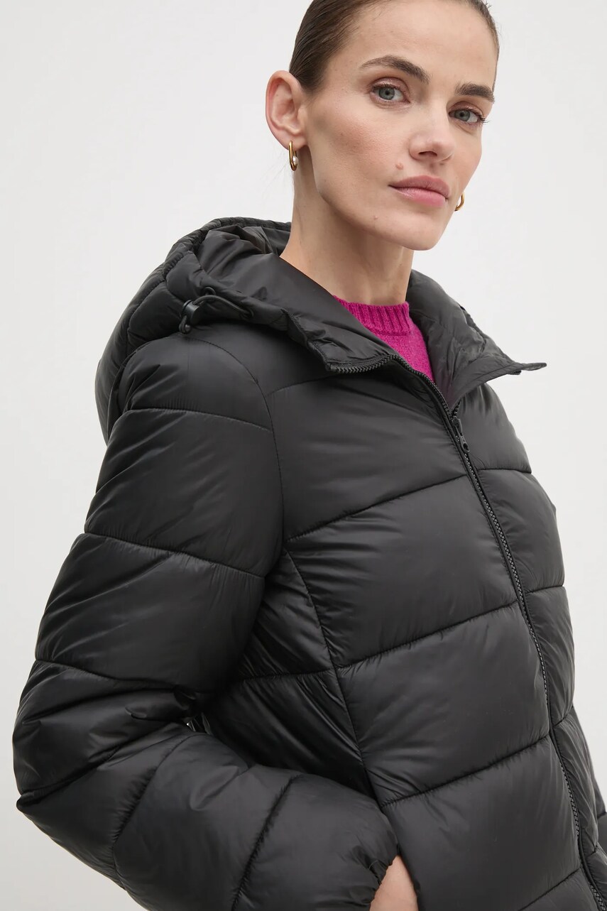 United Colors of Benetton geaca femei, culoarea negru, de iarna, 2NIWDN079