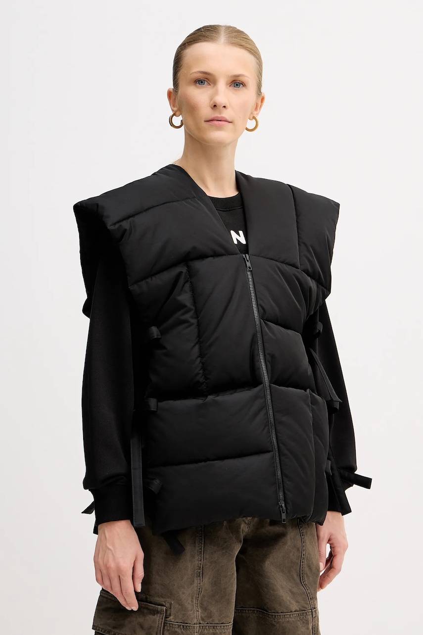 Kenzo vestă Sleeveless Puffer Jacket femei, culoarea negru, de iarnă, FE62OU1269CE.99