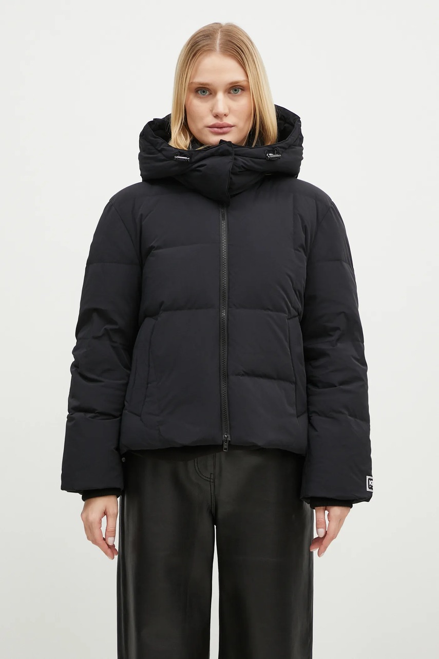 Kenzo geacă Regular Puffer Jacket femei, culoarea negru, de iarnă, FE62OU1259NH.99
