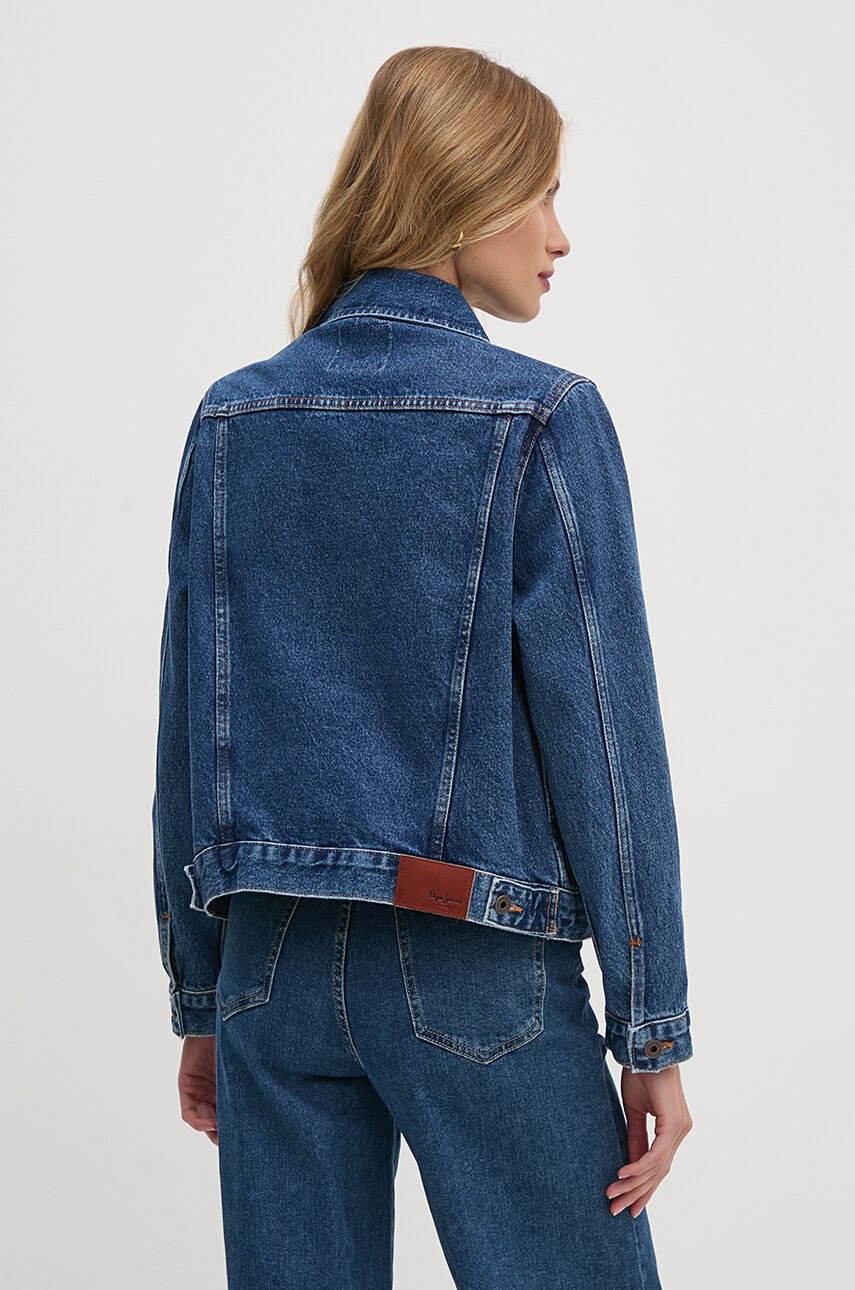 Джинсова куртка Pepe Jeans REGULAR JACKET жіноча колір синій перехідна PL402432CT9 