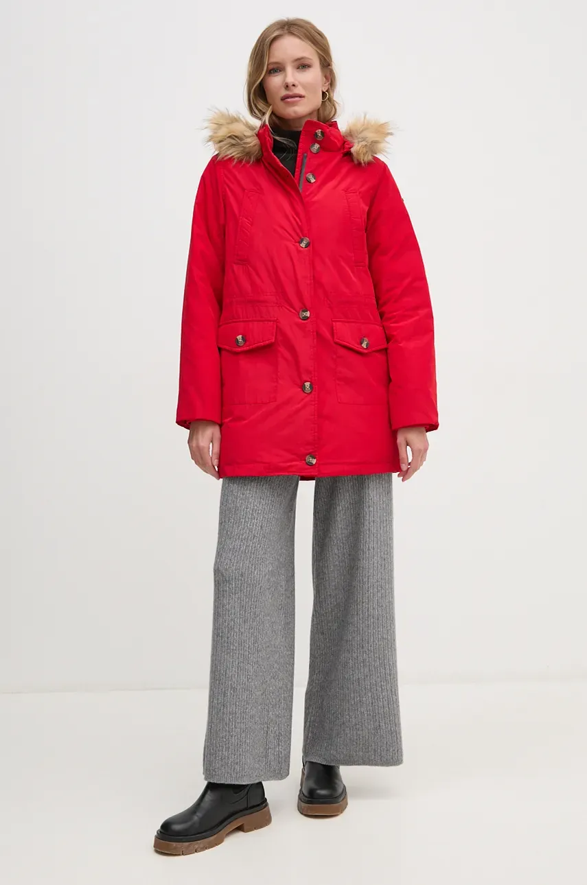 Пуховая куртка Pepe Jeans CLEMENTINE женская цвет красный зимняя PL402435 Пуховая куртка Pepe Jeans CLEMENTINE женская цвет красный зимняя PL402435