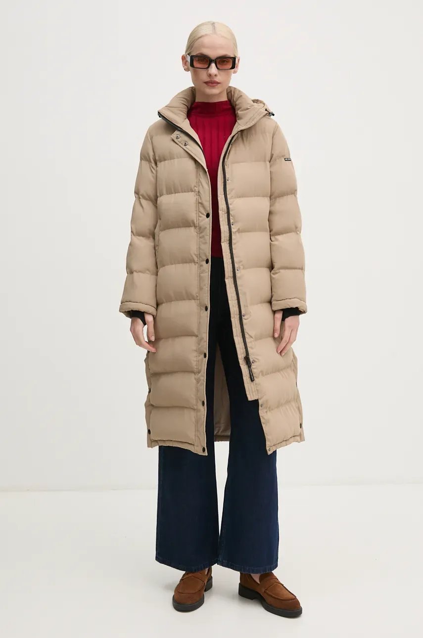 Куртка Pepe Jeans BIBI LONG женская цвет бежевый зимняя PL402437 Куртка Pepe Jeans BIBI LONG женская цвет бежевый зимняя PL402437