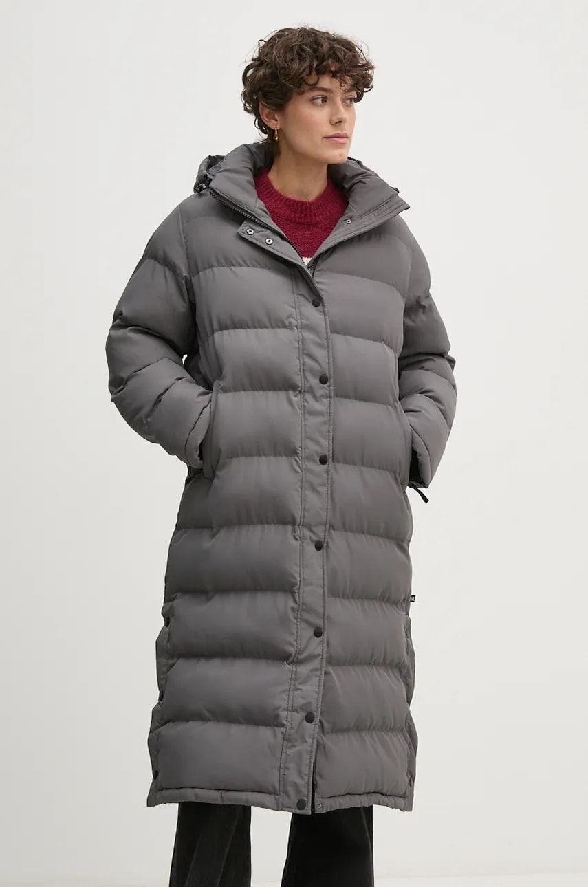 Pepe Jeans geaca BIBI LONG femei, culoarea gri, de iarna, PL402437 Pepe Jeans geaca BIBI LONG femei, culoarea gri, de iarna, PL402437