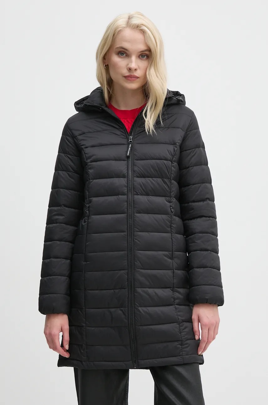 Pepe Jeans geaca AMMY LONG femei, culoarea negru, de iarna, PL402442