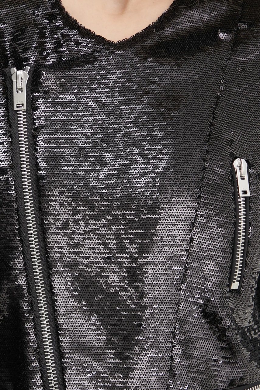 Μπουφάν IRO χρώμα: μαύρο, WM07LUZIA φωτογραφία