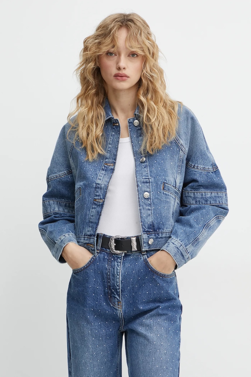 IRO geacă din denim femei, de tranziție, oversized, WM07HERMIONE IRO geacă din denim femei, de tranziție, oversized, WM07HERMIONE